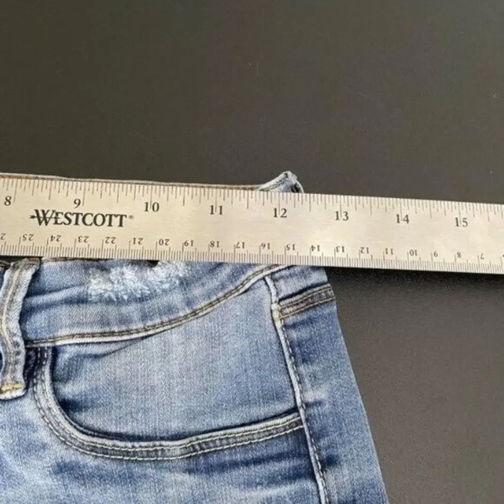 Pacsun Womens Jeans Size 26 Denim Blue Casual Raw Hem Distressed Ankle Legging - Picture 5 of 16